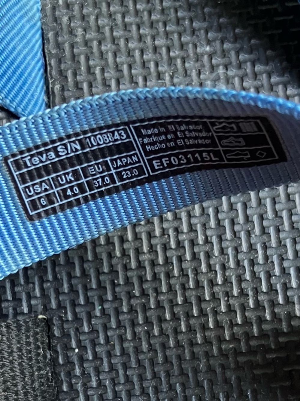 Teva Flatform Universal in Blue/ Black Sz 6 - Picture 10 of 10